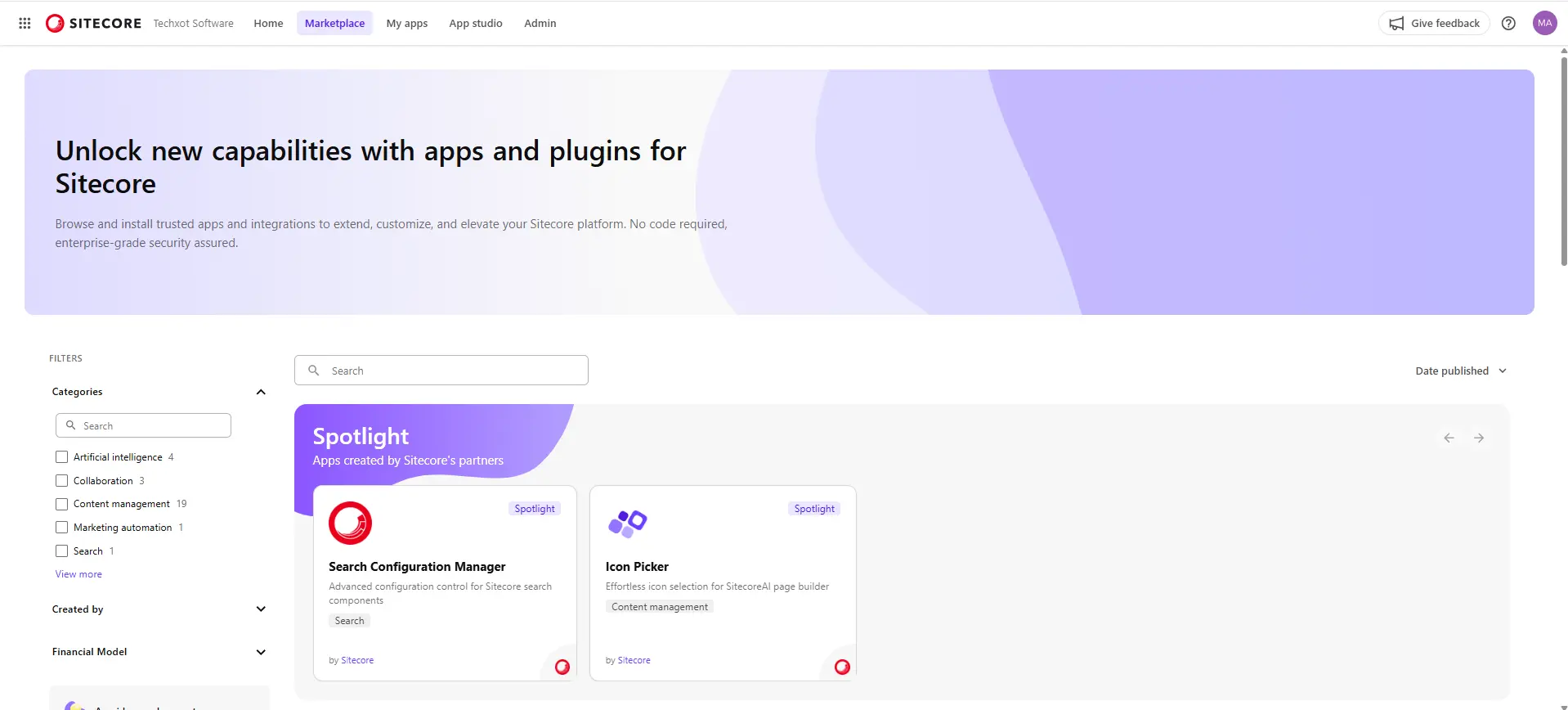 Sitecore marketplace