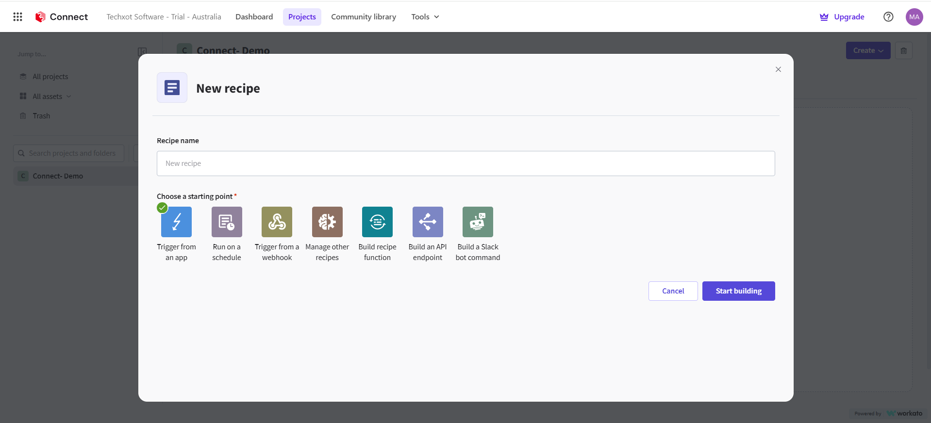 Sitecore Connect recipe triggers and automation options
