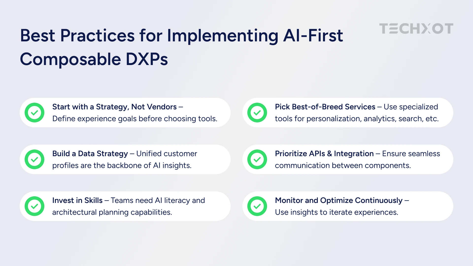 Best Practices for Implementing AI-First Composable DXPs