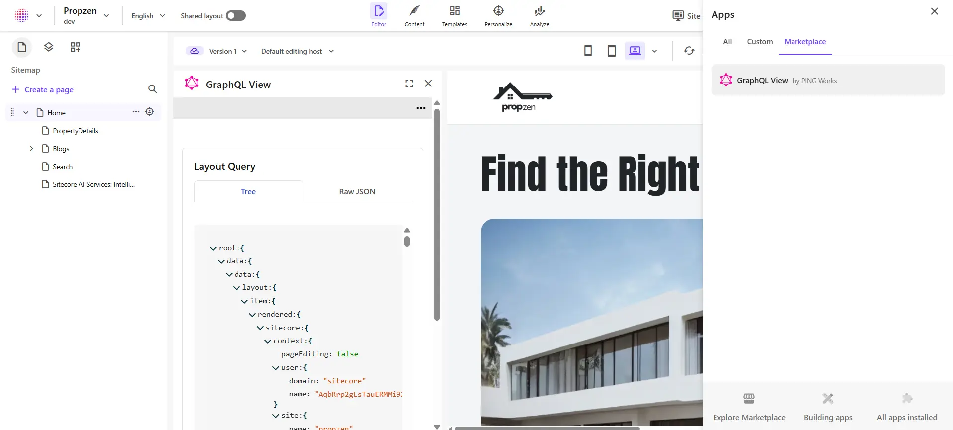GraphQL view