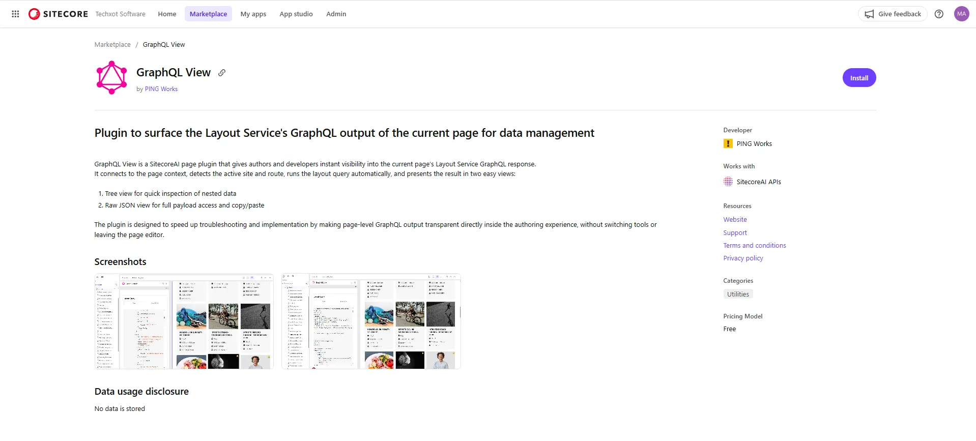 GraphQL view
